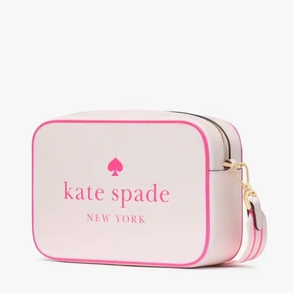 Kate Spade NEW Pink Crossbody Mini Camera Bag with Guitar Strap - Picture 5 of 16